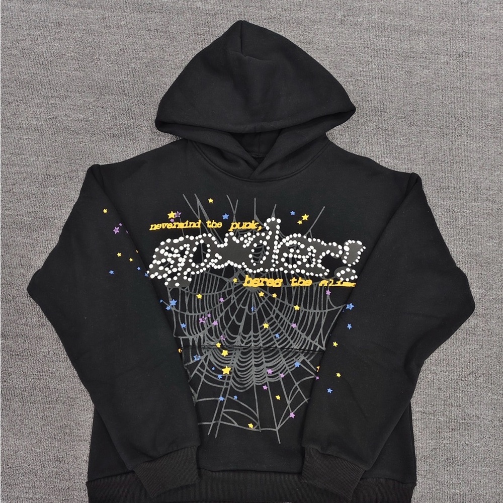 SP5DER hoodie Medium brand new black with puff print/good quality (FAST SHIPPING